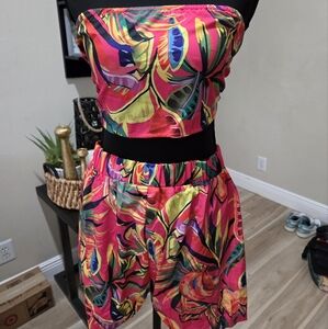 Tropical Print Women's Short Set